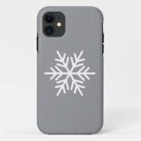 Moderne Witte Noordse Sneeuwvlok Op Winter Grijs