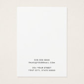 Moderne witte of elke kleur oormerkende weergaveka visitekaartje (Achterkant)