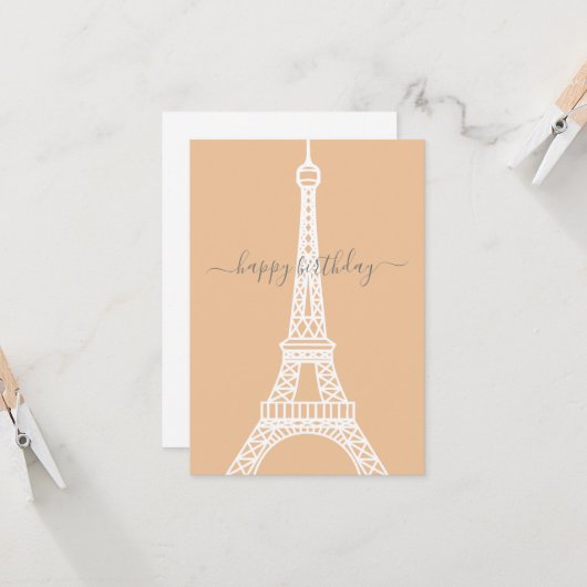 Moderne witte olifantentoren kaart (Voorkant / Achterkant in situ)