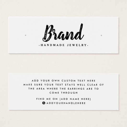 Moderne witte opgeruimde kaart (Voorkant /achterkant)