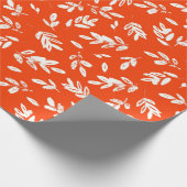 Moderne witte Oranje flacon patroon Cadeaupapier (Hoek)