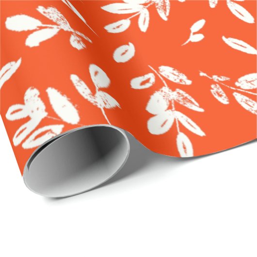 Moderne witte Oranje flacon patroon Cadeaupapier (Rol Hoek)