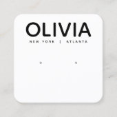 Moderne, witte, oude typografie met oorscherm vierkante visitekaartje (Voorkant)