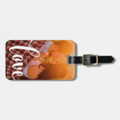 Moderne witte overlay | Liefde met foto Bagagelabel (Voorkant horizontaal)