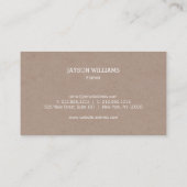 Moderne witte paard zeefdruk voor boeren visitekaartje (Achterkant)