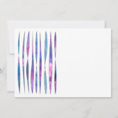 Moderne Witte Paarse, Roze, Blauwe Waterverf Bruil Kaart (Achterkant)