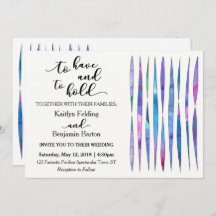 Moderne Witte Paarse, Roze, Blauwe Waterverf Bruil