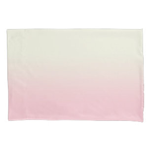 Moderne witte pastel roze ombre gradiënt kussensloop