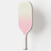Moderne witte pastel roze ombre gradiënt pickleball paddle (Links)