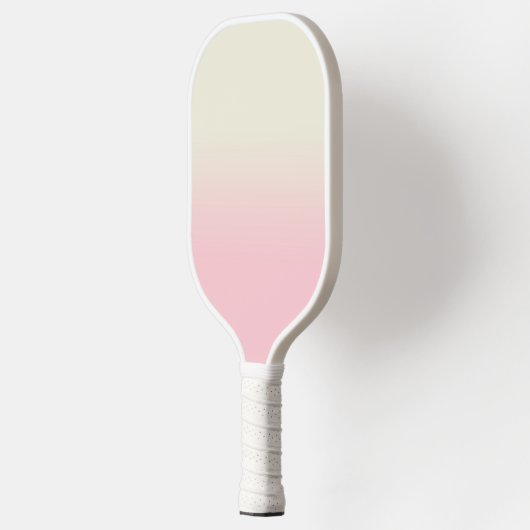 Moderne witte pastel roze ombre gradiënt pickleball paddle (Links)