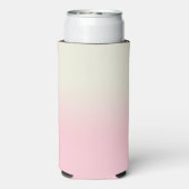 Moderne witte pastel roze ombre gradiënt seltzer blikjeskoeler (Seltzer Achterkant)