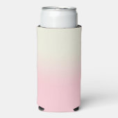 Moderne witte pastel roze ombre gradiënt seltzer blikjeskoeler (Seltzer Voorkant)