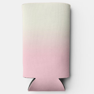 Moderne witte pastel roze ombre gradiënt seltzer blikjeskoeler