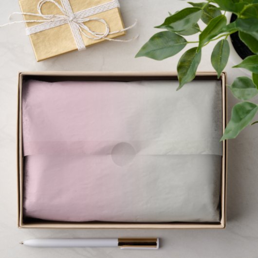 Moderne witte pastel roze ombre gradiënt tissuepapier (Geschenk)