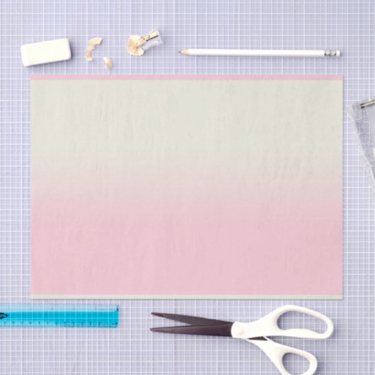 Moderne witte pastel roze ombre gradiënt tissuepapier (Craft)