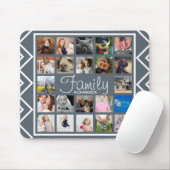 Moderne witte pijlen Familie Foto Collage Muismat (Met muis)