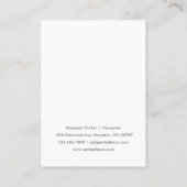 Moderne Witte Pioenen Bloemen Haarclip Display Kaa Contactkaartje (Achterkant)