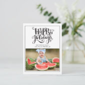 Moderne witte Prettige feestdagen Briefkaart (Staand voorkant)