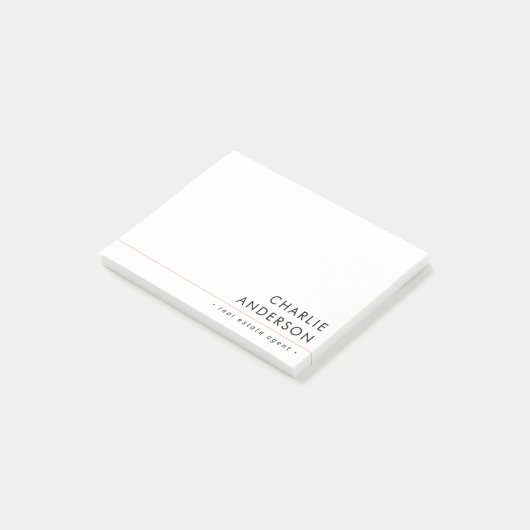Moderne witte professional post-it® notes (Schuin)