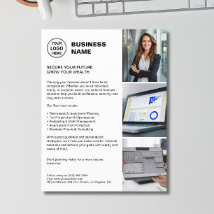 Moderne witte professionele financiële diensten fl flyer
