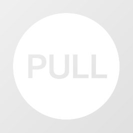 Moderne Witte PULL Business Store Deur Raamsticker