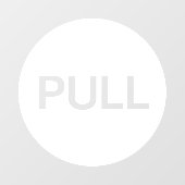 Moderne Witte PULL Zakelijke Winkel Deur Raamsticker (Vel)