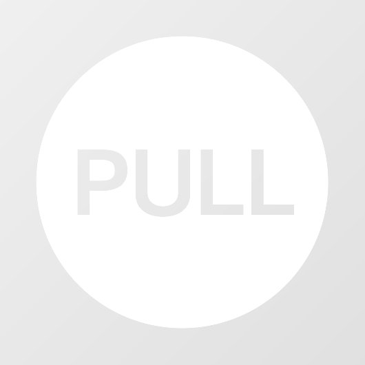 Moderne Witte PULL Zakelijke Winkel Deur Raamsticker (Vel)