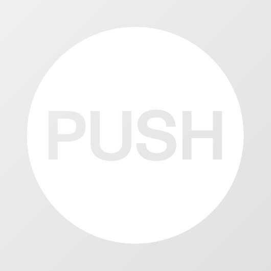 Moderne Witte PUSH & Pull Bedrijfswinkel Deur Raamsticker (Vel)