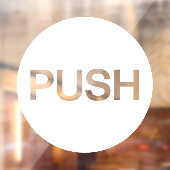 Moderne Witte PUSH & Pull Zakelijke Winkeldeur Raamsticker (Vel 2)