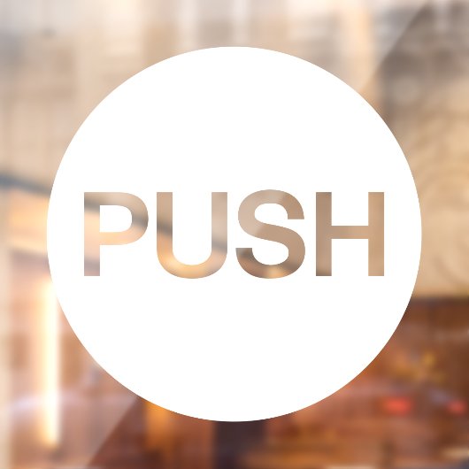 Moderne Witte PUSH & Pull Zakelijke Winkeldeur Raamsticker (Vel 2)