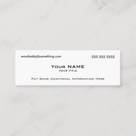 Moderne witte QR-code Mini Visitekaartje (Voorkant)