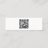 Moderne witte QR-code Mini Visitekaartje (Achterkant)