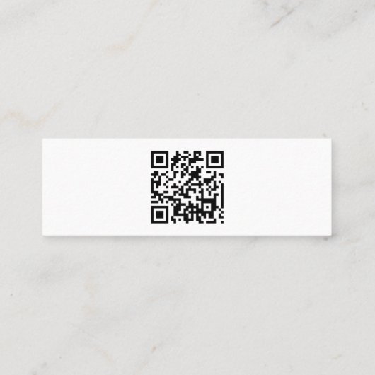 Moderne witte QR-code Mini Visitekaartje (Achterkant)
