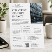 Moderne witte QR-code professioneel consultant Flyer