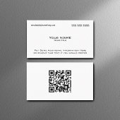 Moderne witte QR-code Visitekaartje