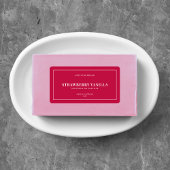 Moderne witte rand bewerkbaar kleurenetiket etiket