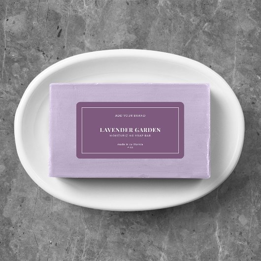 Moderne witte rand bewerkbaar kleurenetiket etiket