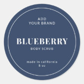 Moderne witte rand bewerkbaar kleurenetiket ronde sticker (Voorkant)