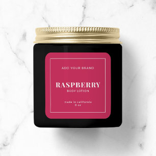 Moderne witte rand bewerkbaar kleurenetiket vierkante sticker