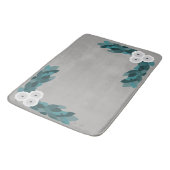 Moderne witte Ranunculus Flowers & Foliage Badmat (Gekanteld)