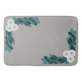 Moderne witte Ranunculus Flowers & Foliage Badmat (Voorkant)