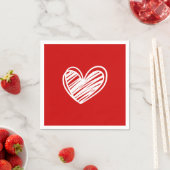 Moderne witte rode harten romantische verjaardag b servet (Insitu)
