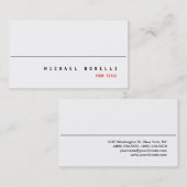 Moderne, witte, rode kleur, professioneel Visiteka Visitekaartje (Voorkant / Achterkant)