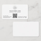  moderne witte ronde visitekaartje (Voorkant / Achterkant)