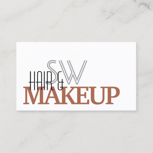 Moderne, witte, roodachtige, bruine, eenvoudig met visitekaartje (Voorkant)