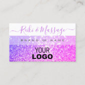 Moderne witte roze Paarse spaarpjes met Logo Visitekaartje (Voorkant)