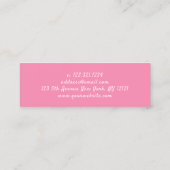Moderne  witte roze roze zwarte nagels mini visitekaartje (Achterkant)