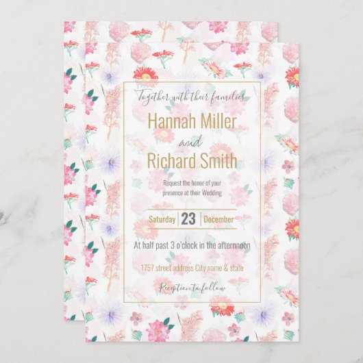 Moderne witte roze tuin (Voorkant / Achterkant)