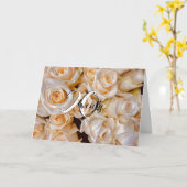 Moderne witte rozen Floral 20e verjaardag Kaart (Gele Bloem)