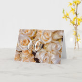 Moderne witte rozen Floral 60e verjaardag Kaart (Gele Bloem)